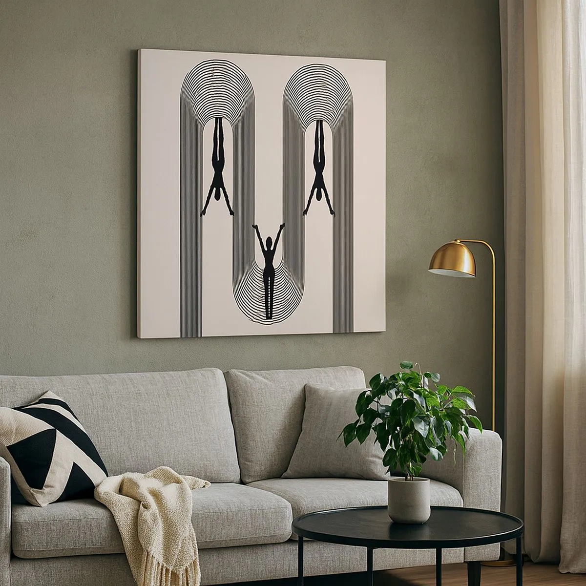 Cuadro sobre lienzo - Impresión de Imagen - Al revés, o no - 30x30 cm