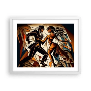 Póster en marco blanco - Danza de pasión - 50x40 cm