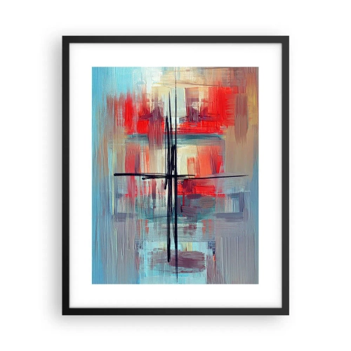 Póster en marco negro - Paisaje en una dimensión desconocida - 40x50 cm