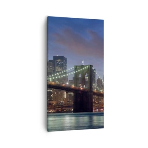 Cuadro sobre lienzo - Impresión de Imagen - Una noche iluminada - 55x100 cm