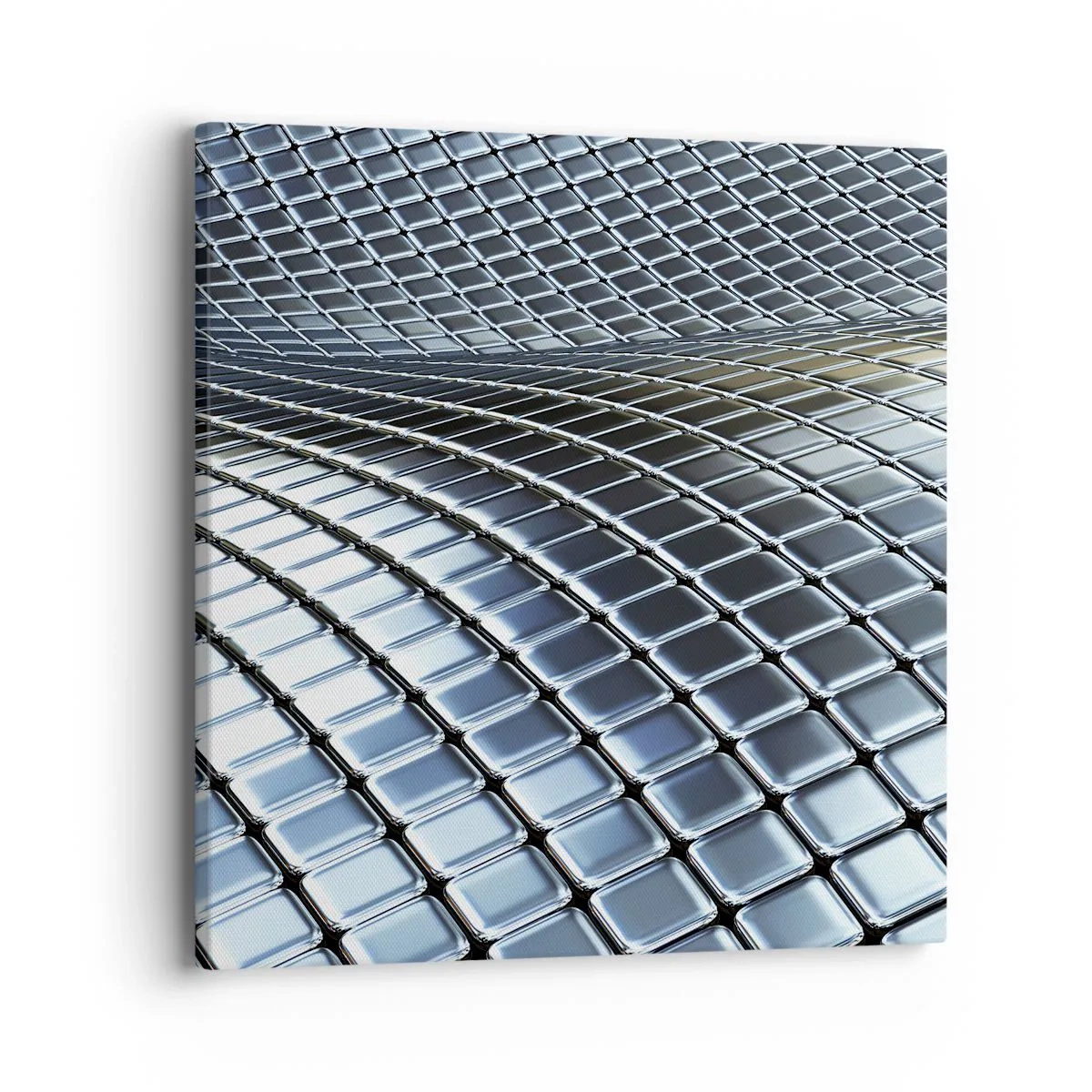 Cuadro sobre lienzo - Impresión de Imagen - Ola de plata - 40x40 cm