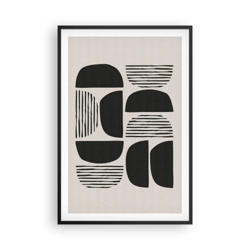 Póster en marco negro - Arreglos a medias - 61x91 cm