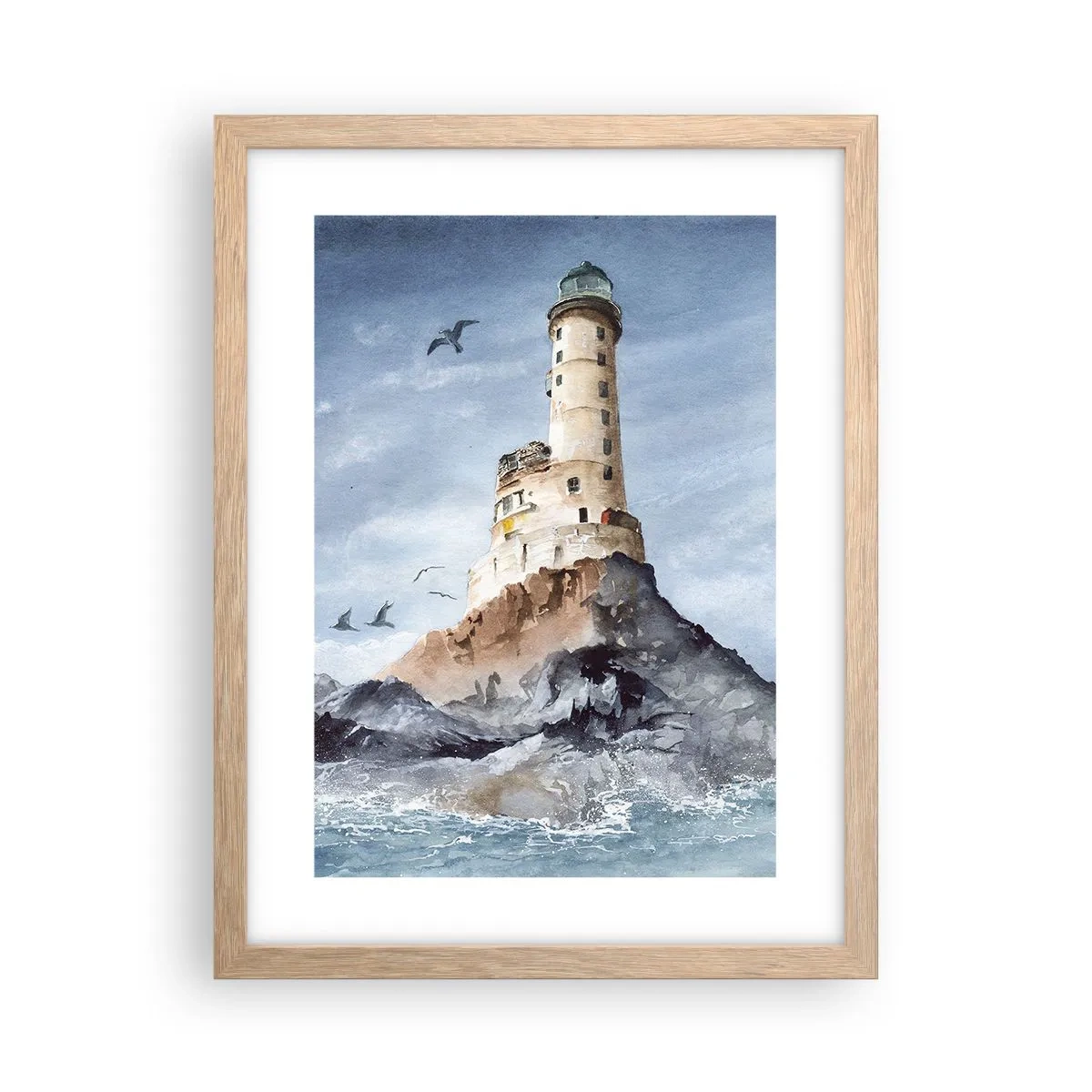 Póster en marco roble claro - Invencible - 30x40 cm