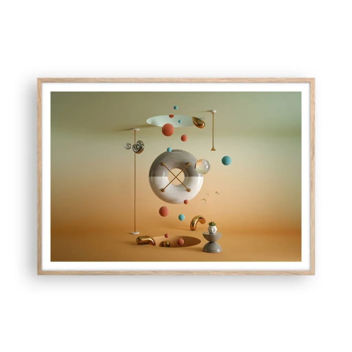 Póster en marco roble claro - Todo puede suceder - 100x70 cm