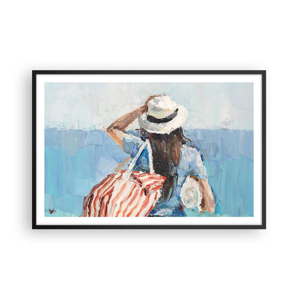 Póster en marco negro - Bienvenida a tus vacaciones - 91x61 cm
