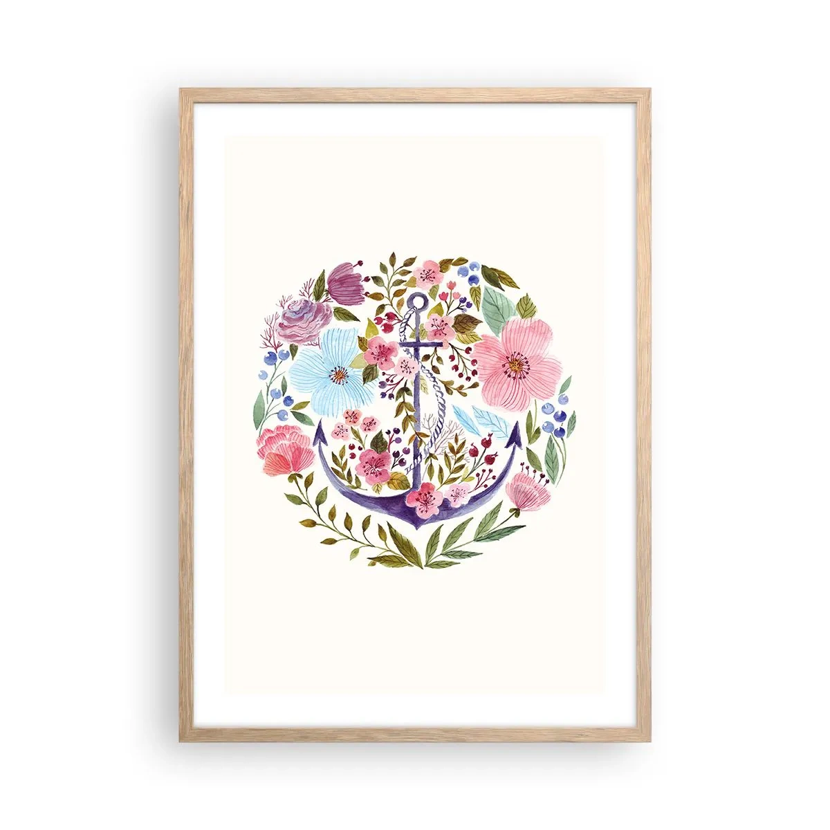 Póster en marco roble claro - El sueño reparador de un marinero - 50x70 cm