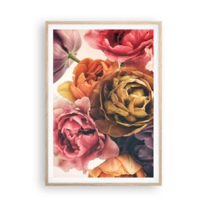 Póster en marco roble claro - Celebración de la vida - 70x100 cm