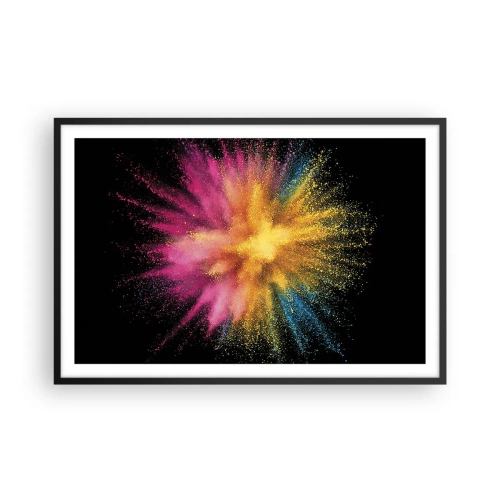 Póster en marco negro - El nacimiento de los colores - 91x61 cm