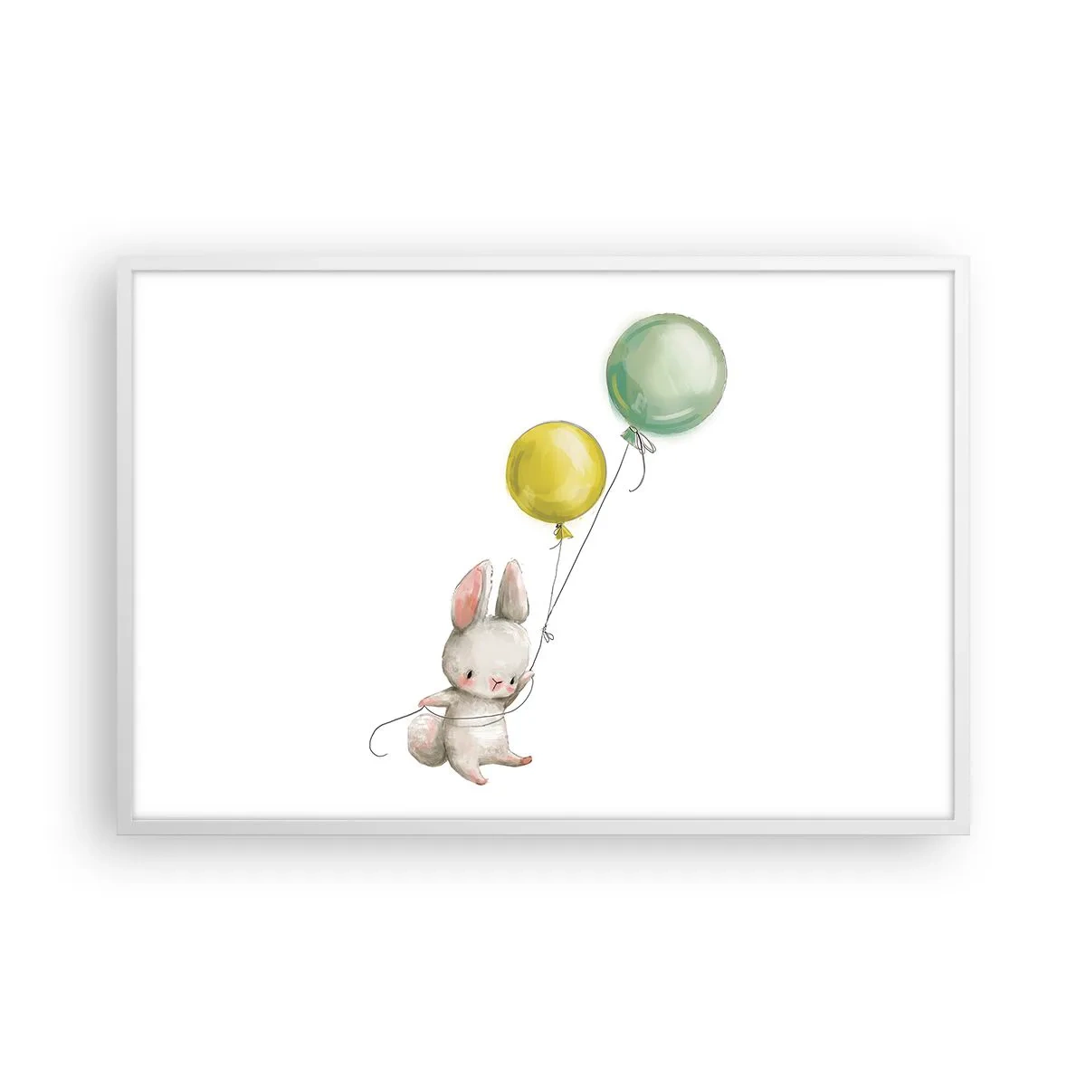 Póster en marco blanco - ¡Yo también volaré! - 91x61 cm