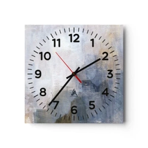 Reloj de pared - Reloj de vidrio - Tonos de color - 40x40 cm