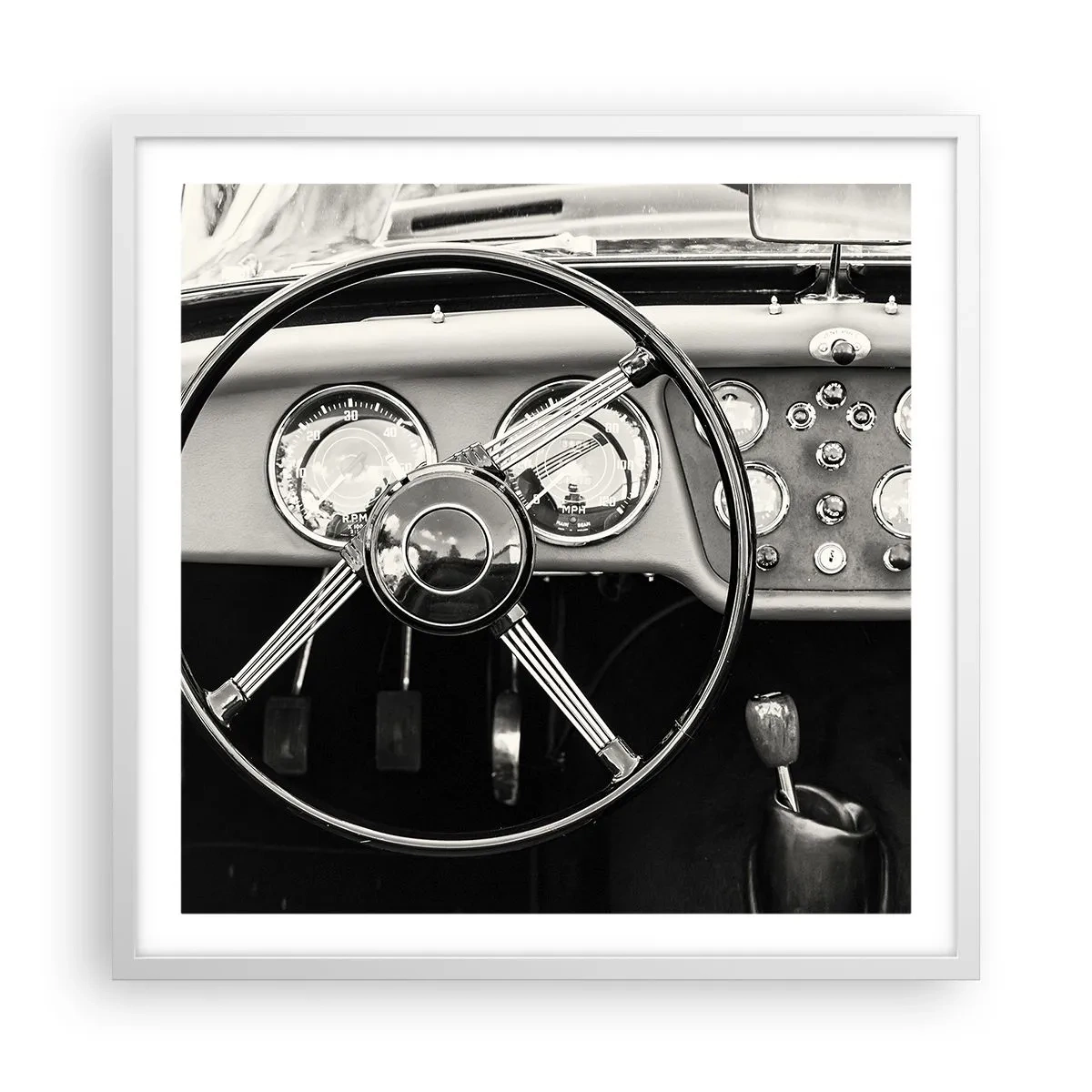 Póster en marco blanco - El sueño de un coleccionista - 60x60 cm