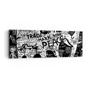 Cuadro sobre lienzo - Impresión de Imagen - El rico mundo de la calle - 90x30 cm