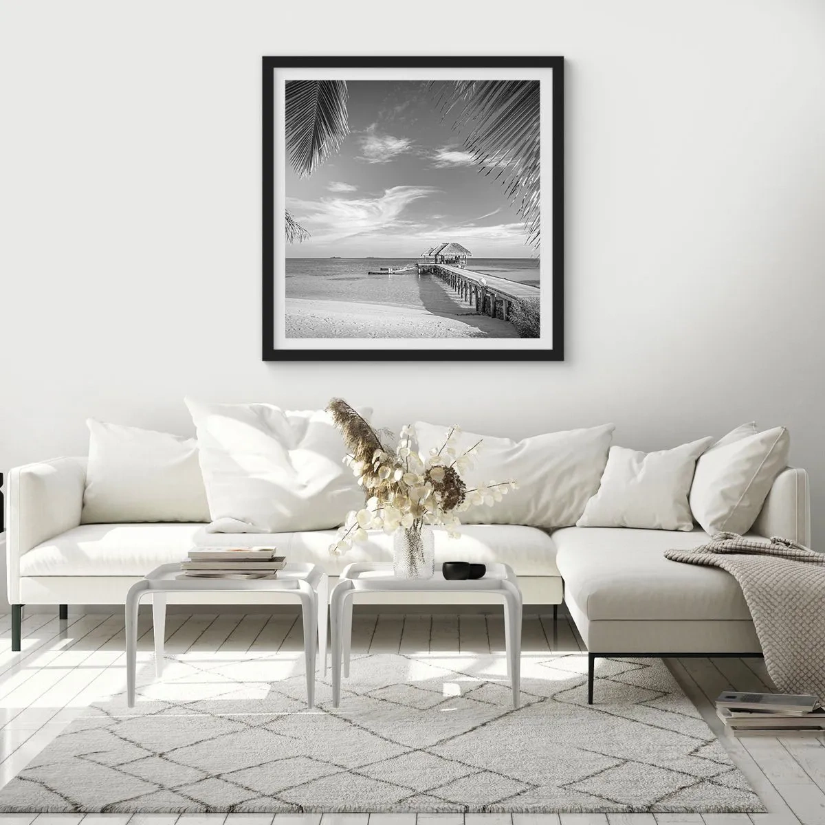 Póster en marco negro - ¿Un recuerdo o un sueño? - 40x40 cm