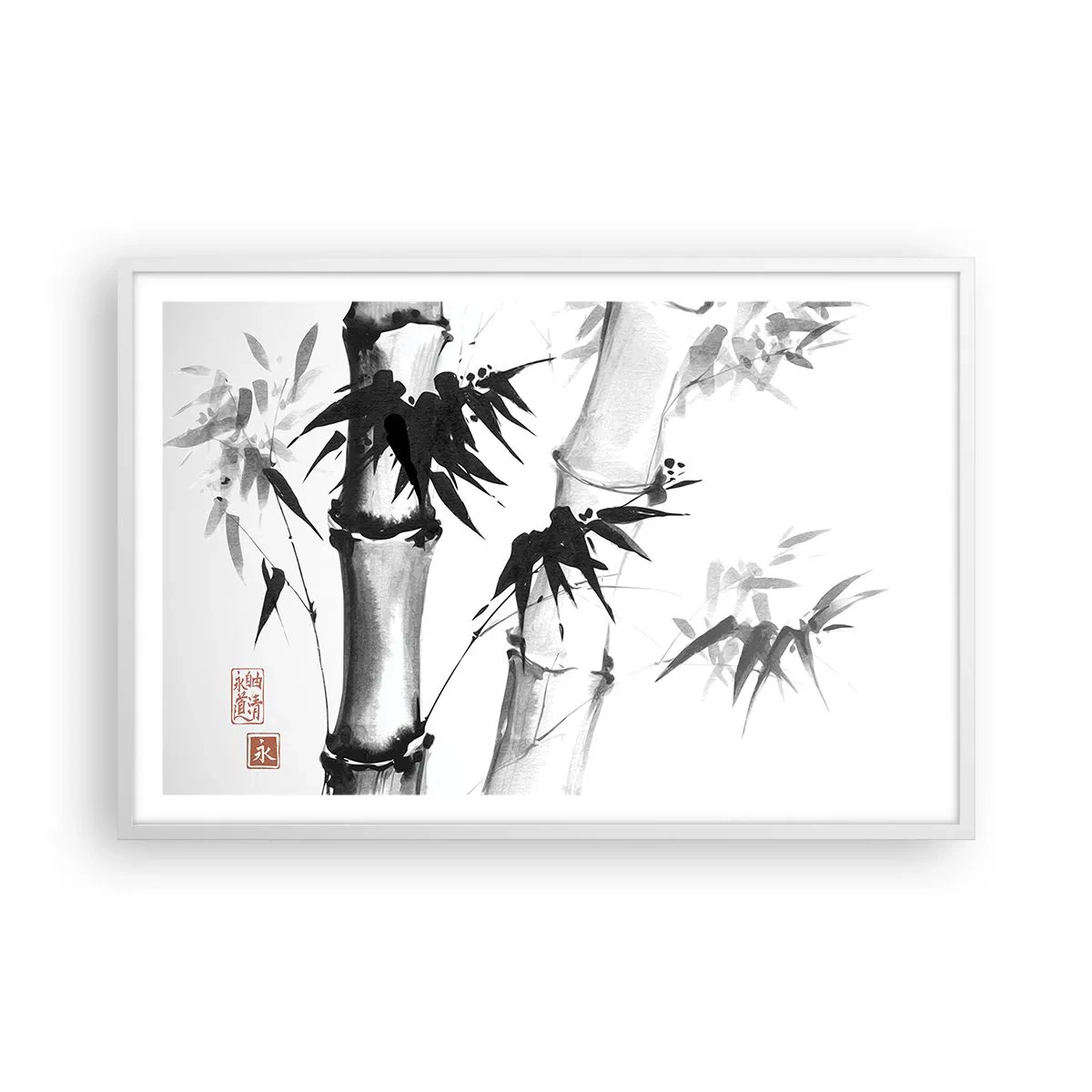 Póster en marco blanco - Primer plano de Oriente - 91x61 cm