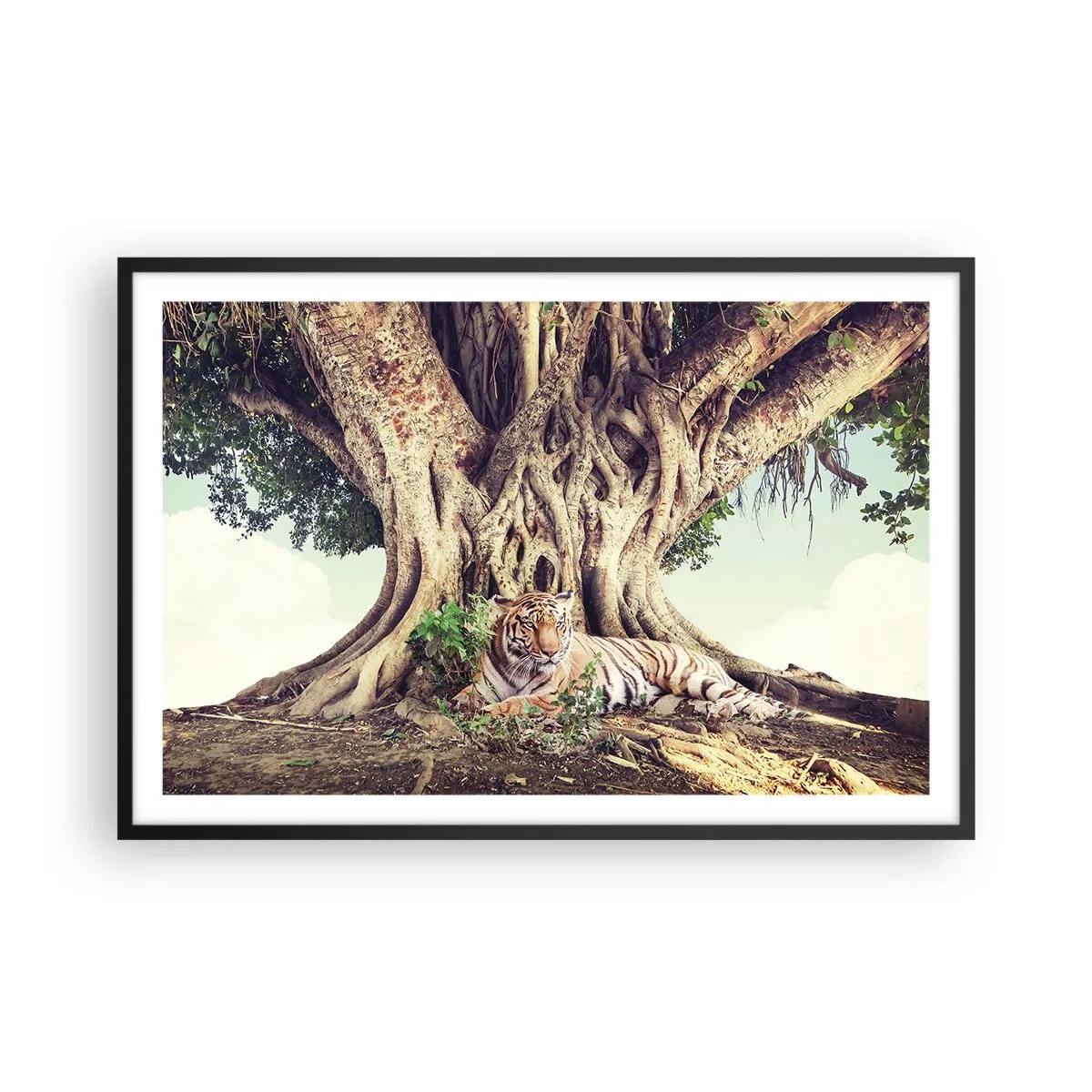 Póster en marco negro - Una visión desde el Génesis - 91x61 cm