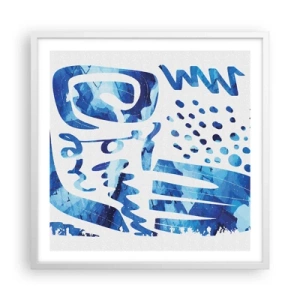 Póster en marco blanco - Vuelta a las raíces - 60x60 cm