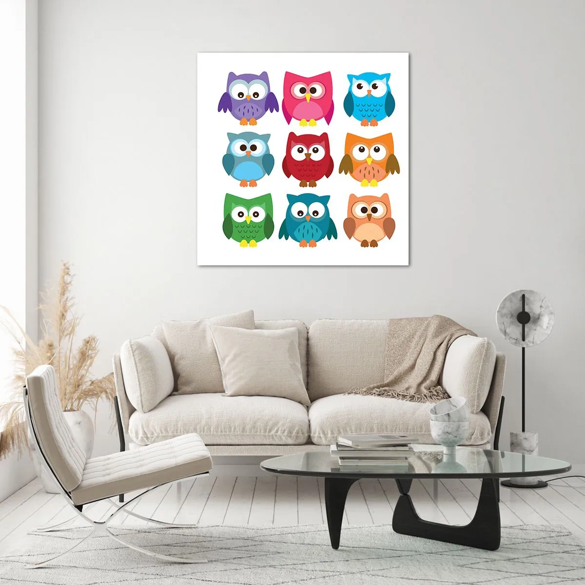 Cuadro sobre vidrio - Impresiones sobre Vidrio - Es divertido ser diferente - 60x60 cm