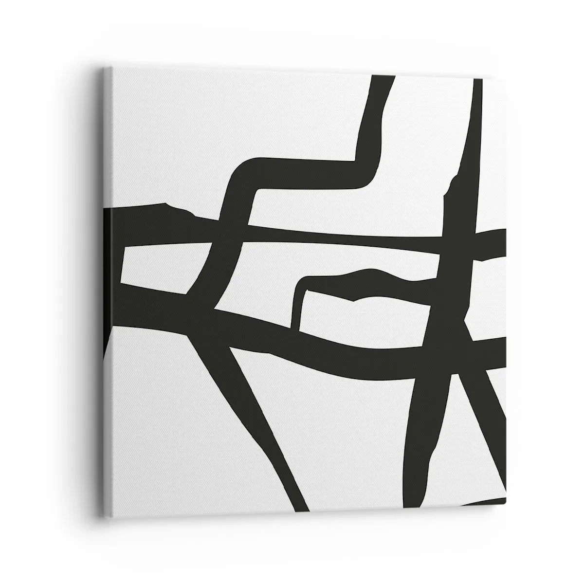 Cuadro sobre lienzo - Impresión de Imagen - Construcción en blanco y negro - 30x30 cm