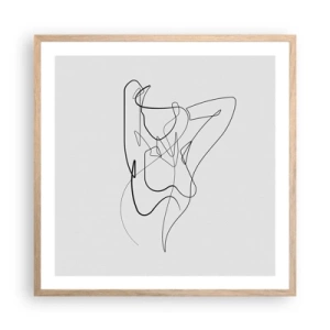 Póster en marco roble claro - Realmente, tal y como eres - 60x60 cm