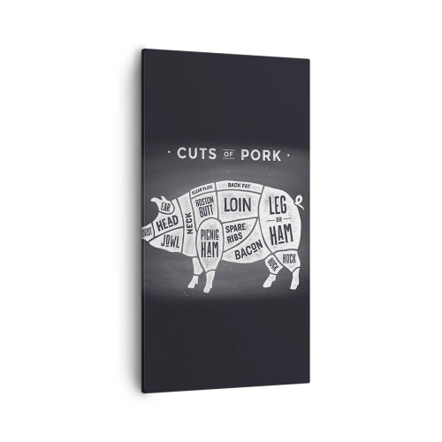 Cuadro sobre lienzo - Impresión de Imagen - Manual del carnicero - 55x100 cm