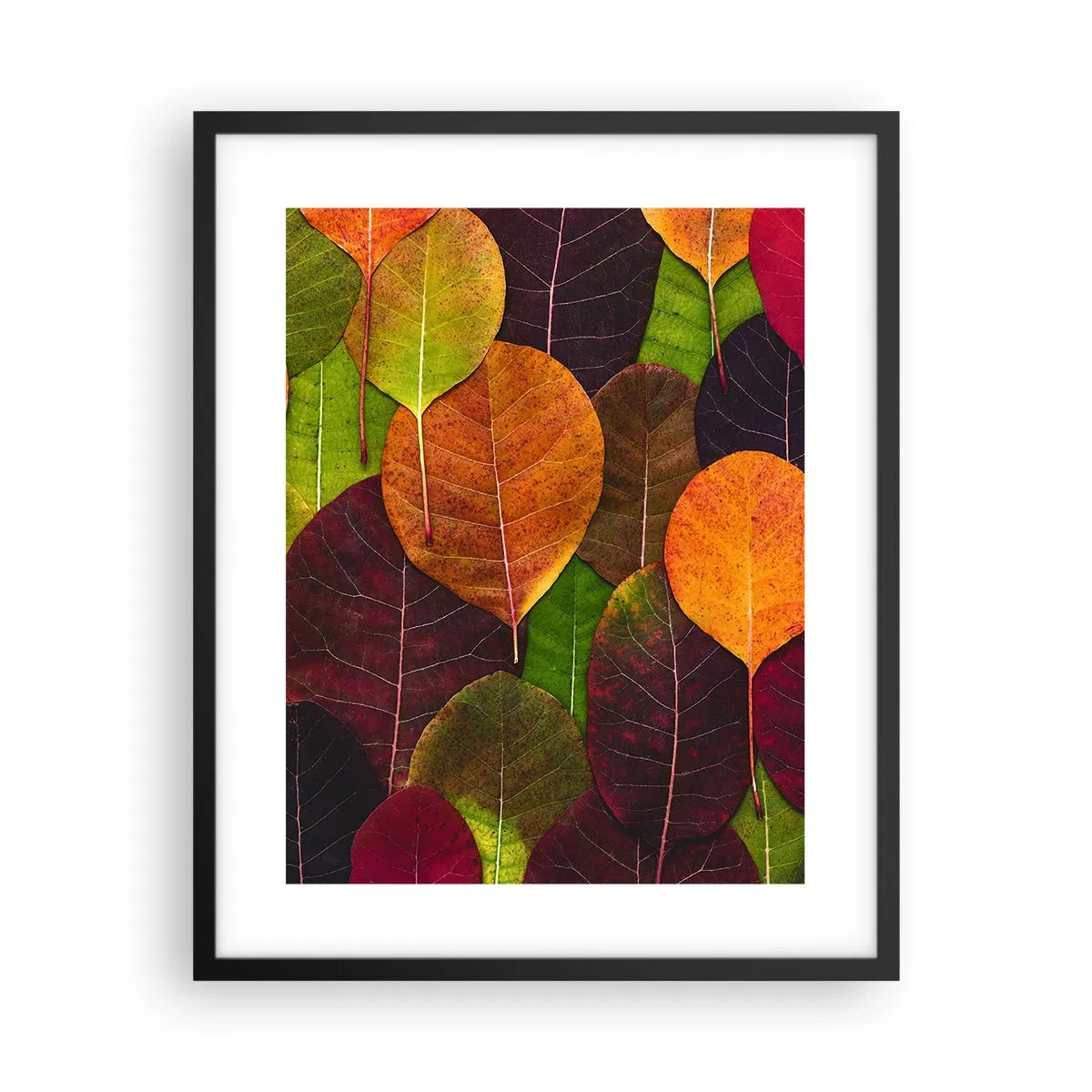 Póster en marco negro - Mosaico de otoño - 40x50 cm