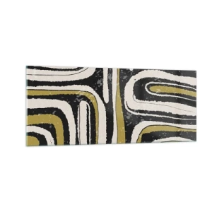 Cuadro sobre vidrio - Impresiones sobre Vidrio - Composición: tramos y callejones - 100x40 cm