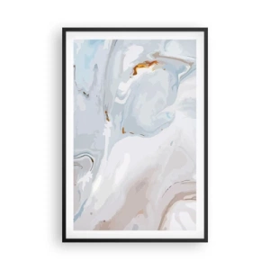 Póster en marco negro - Blanco fusión - 61x91 cm