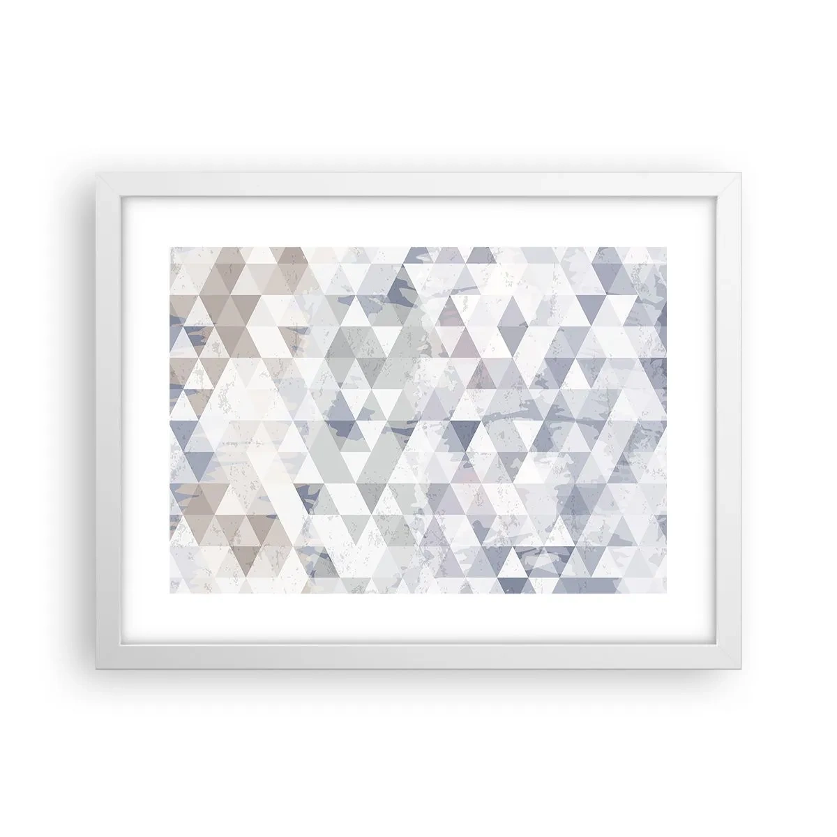 Póster en marco blanco - A ritmo de triángulo - 40x30 cm