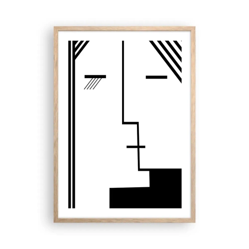 Póster en marco roble claro - Solo un beso - 50x70 cm