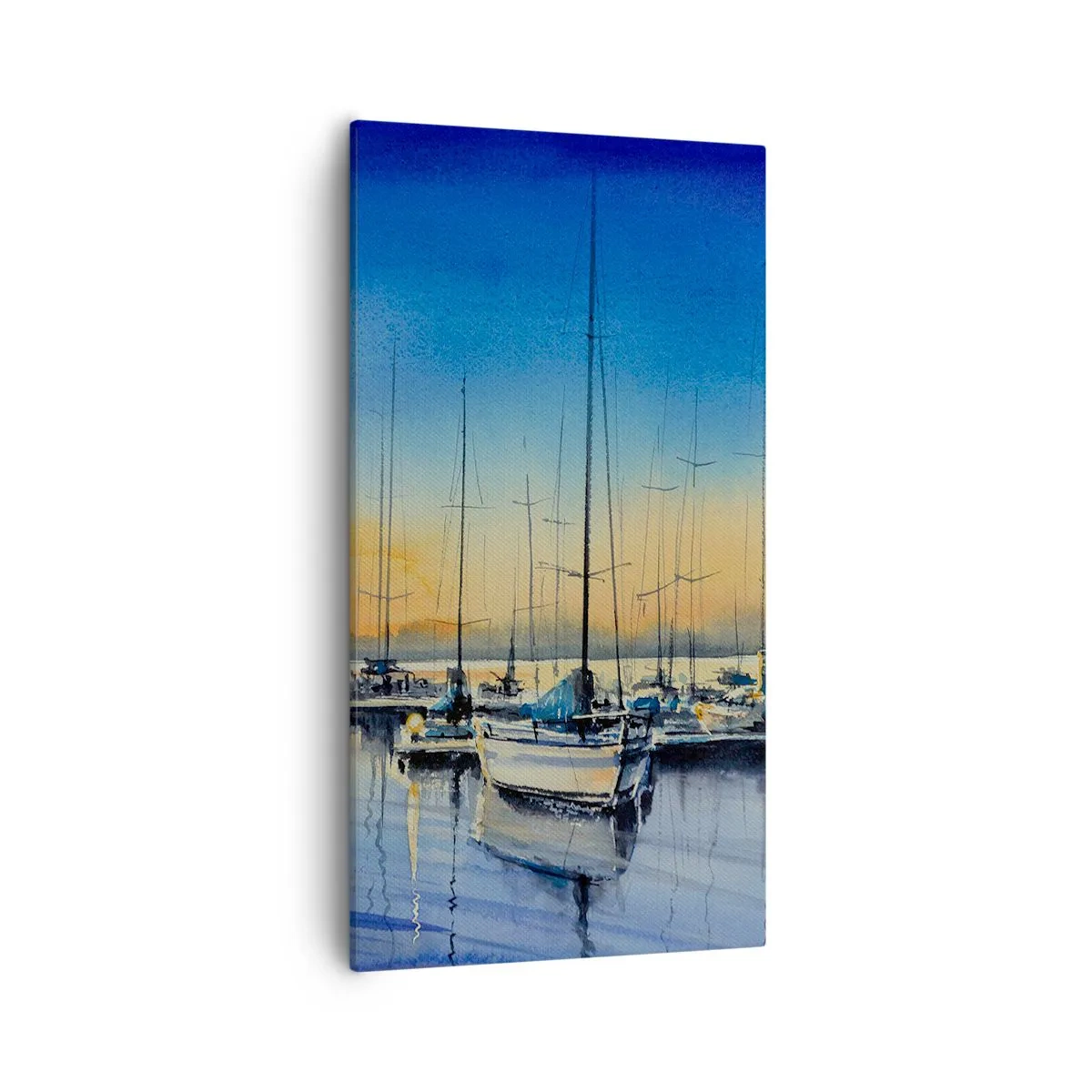 Cuadro sobre lienzo - Impresión de Imagen - El final de un buen día - 55x100 cm