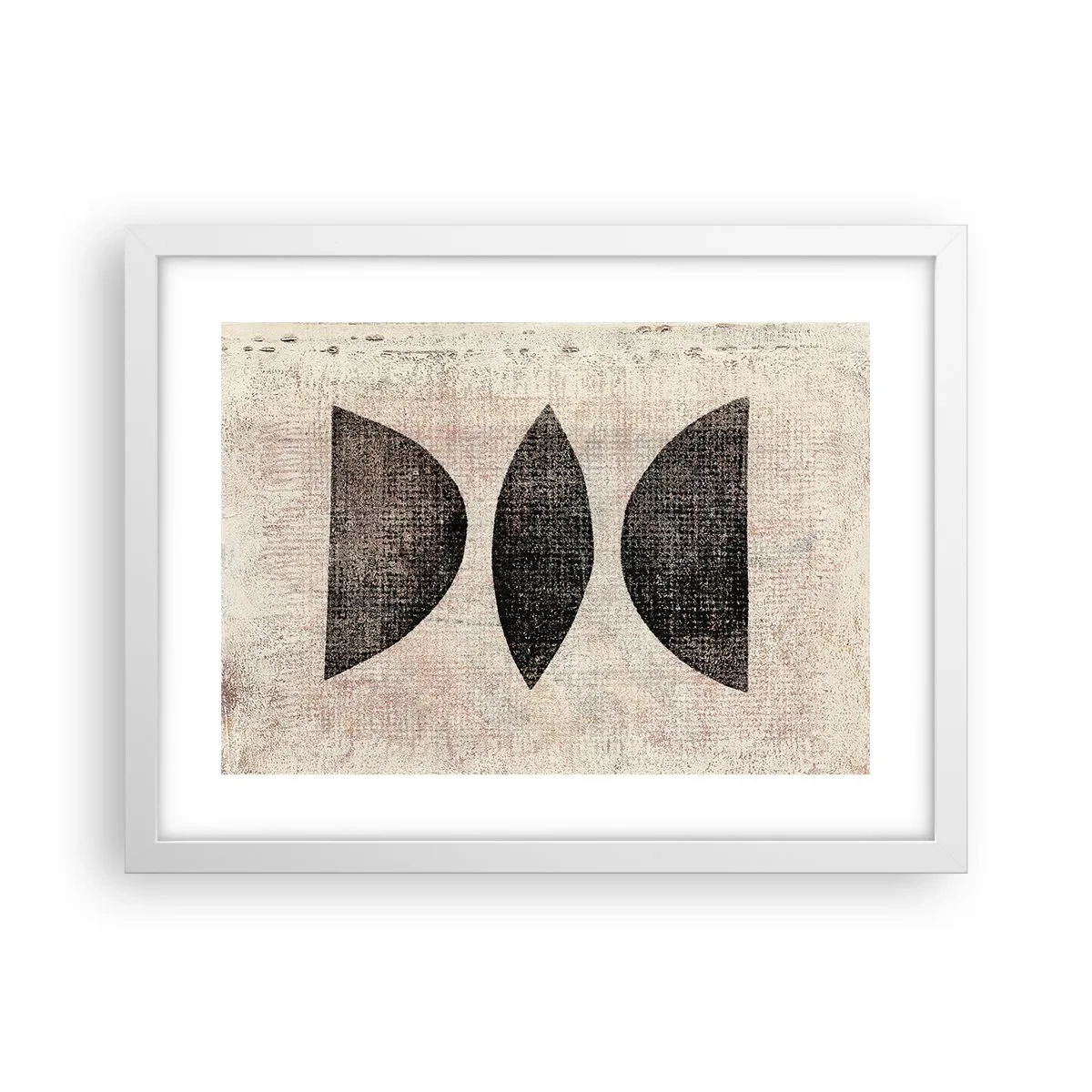 Póster en marco blanco - Abstracción étnica - 40x30 cm