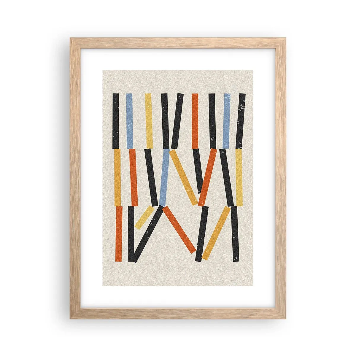 Póster en marco roble claro - Composición horizontal - 30x40 cm