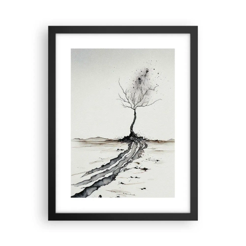Póster en marco negro - Melancolía invernal - 30x40 cm