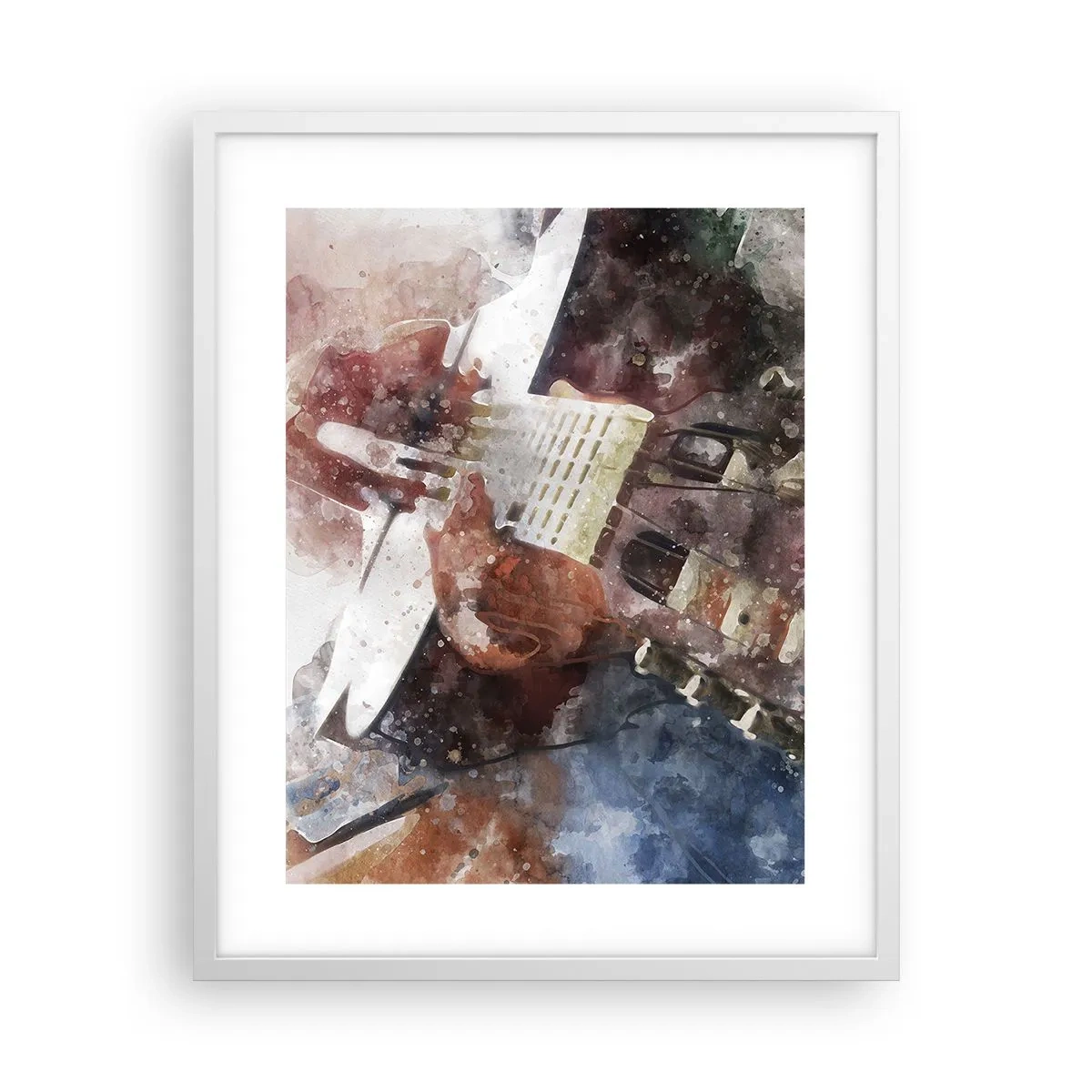 Póster en marco blanco - ¿Y qué opinas? - 40x50 cm