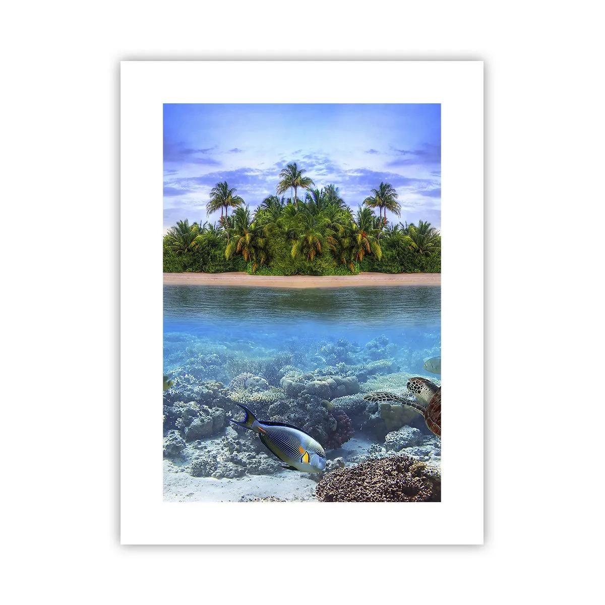 Póster - Una isla paradisíaca te invita - 30x40 cm
