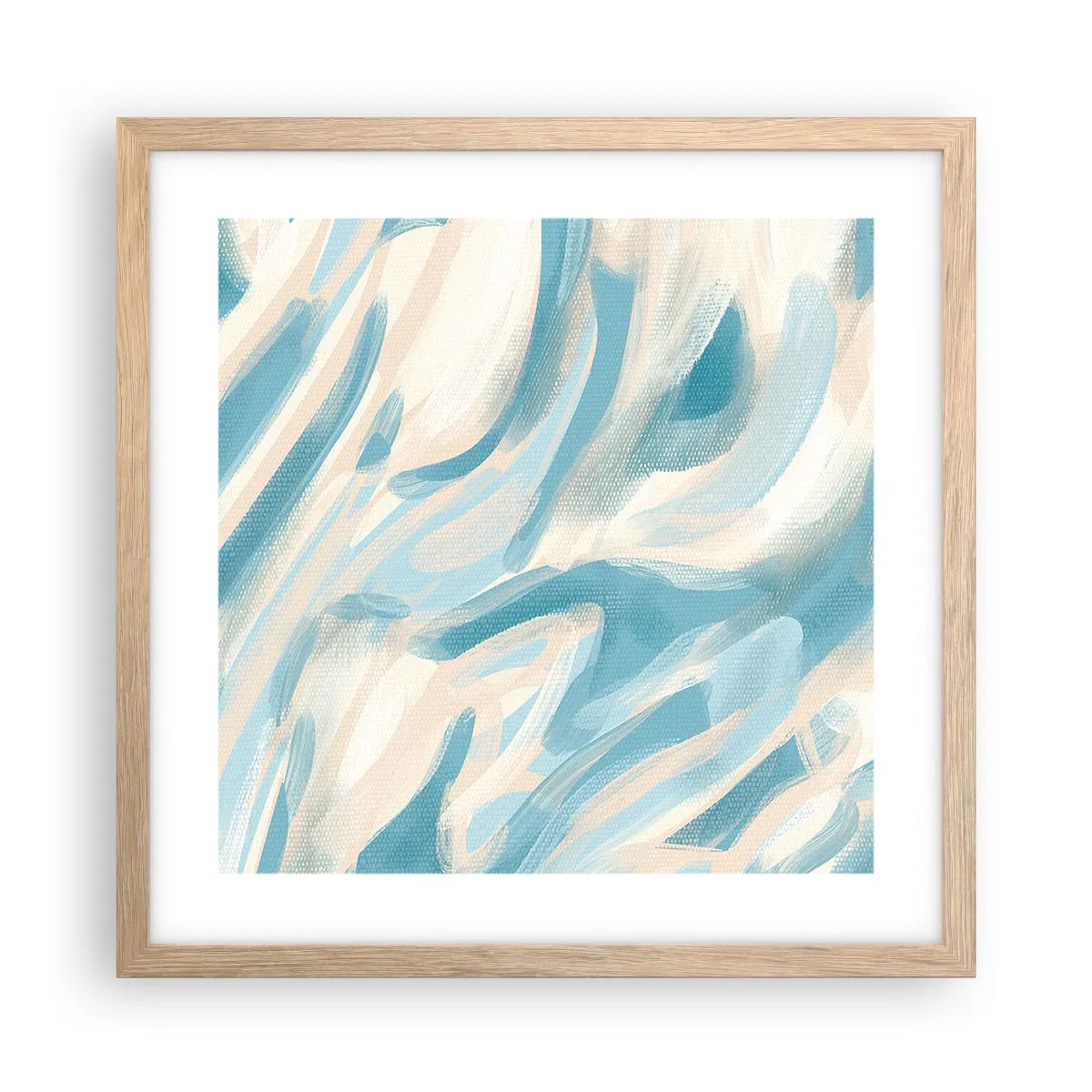 Póster en marco roble claro - Brisas primaverales - 40x40 cm