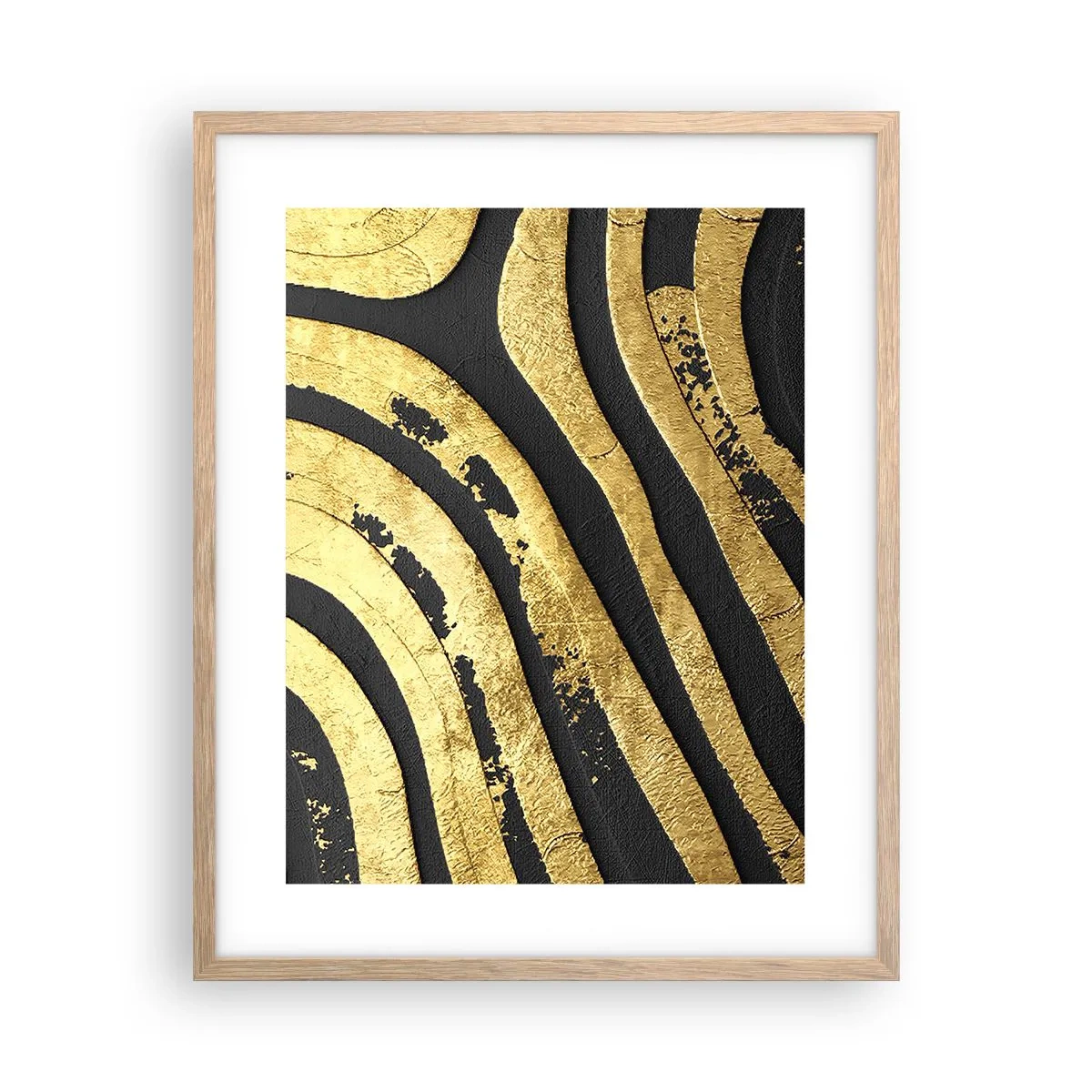 Póster en marco roble claro - Todo fluye - 40x50 cm