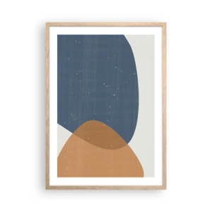 Póster en marco roble claro - Óvalos e influencias - 50x70 cm