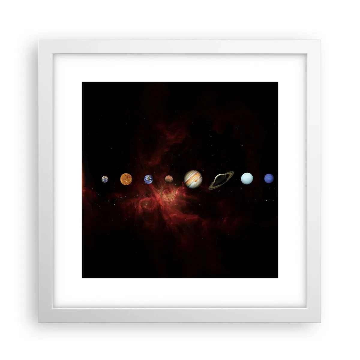 Póster en marco blanco - Nuestro barrio - 30x30 cm