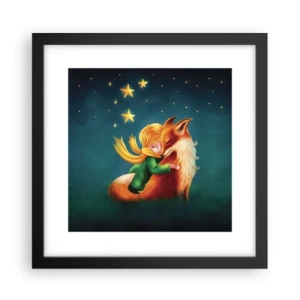 Póster en marco negro - El Principito - 30x30 cm