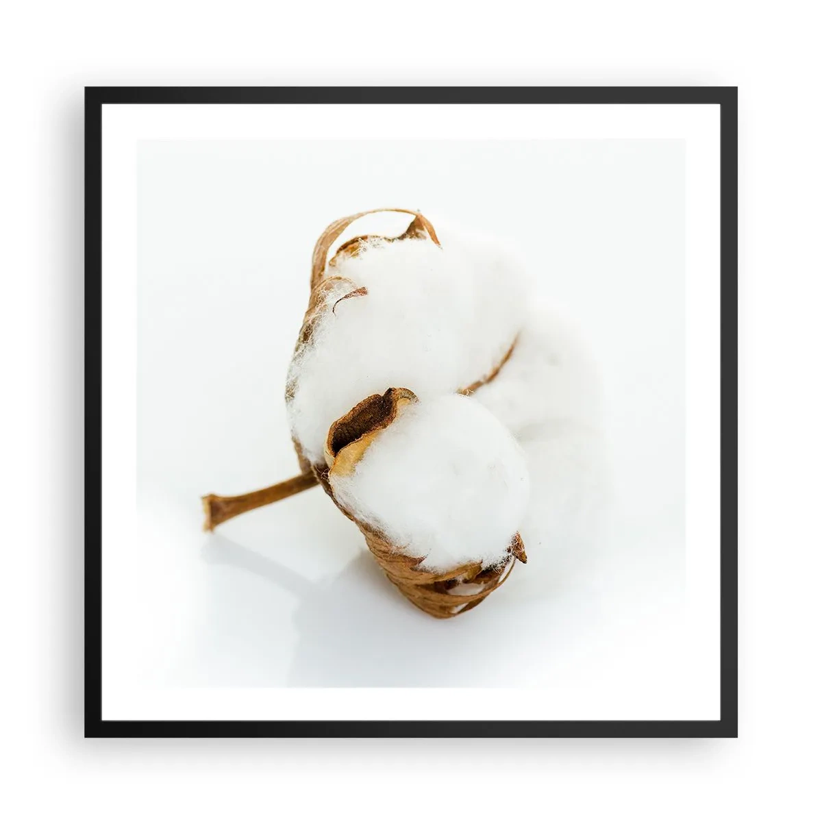 Póster en marco negro - Suave por naturaleza - 60x60 cm