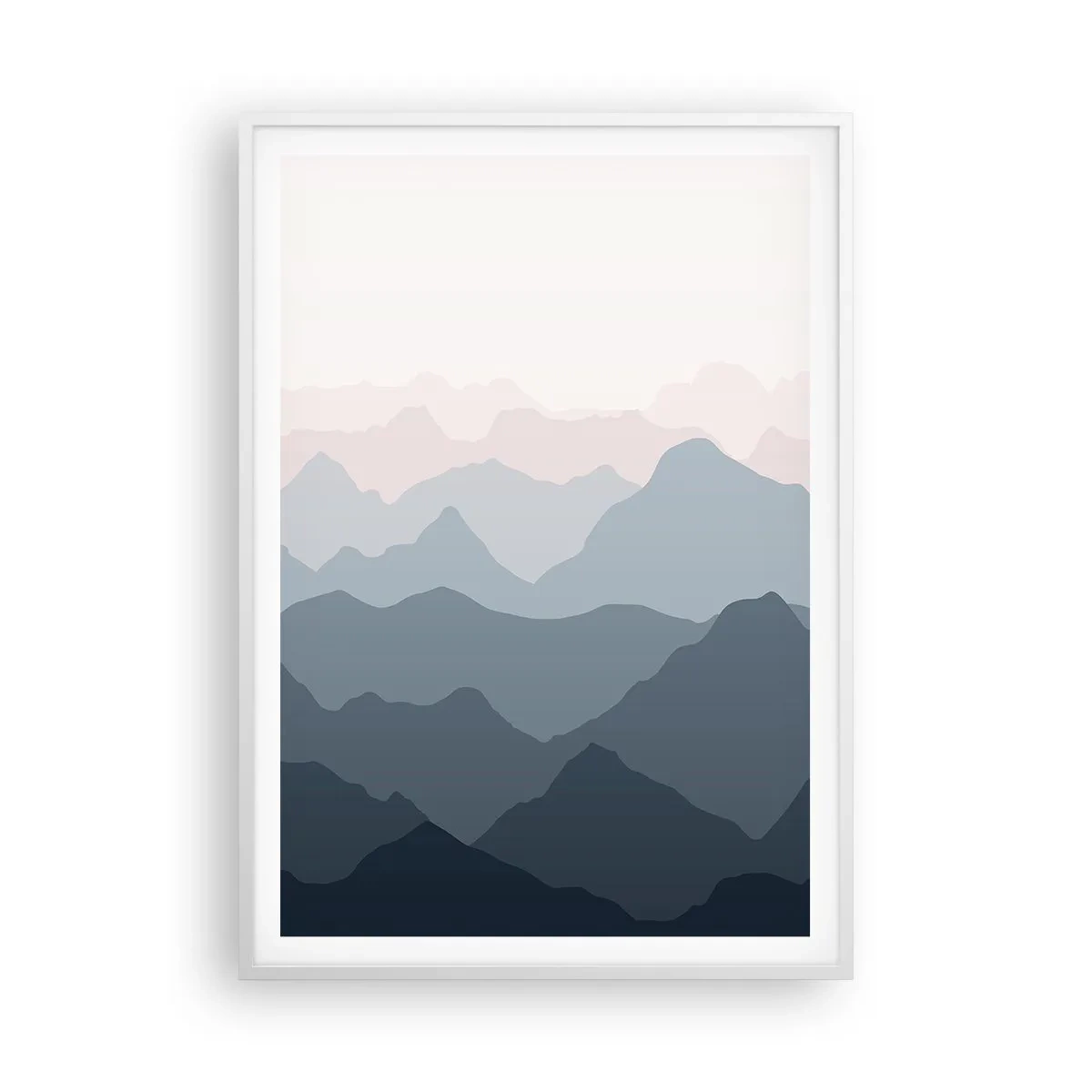 Póster en marco blanco - Cordilleras a la vista - 70x100 cm