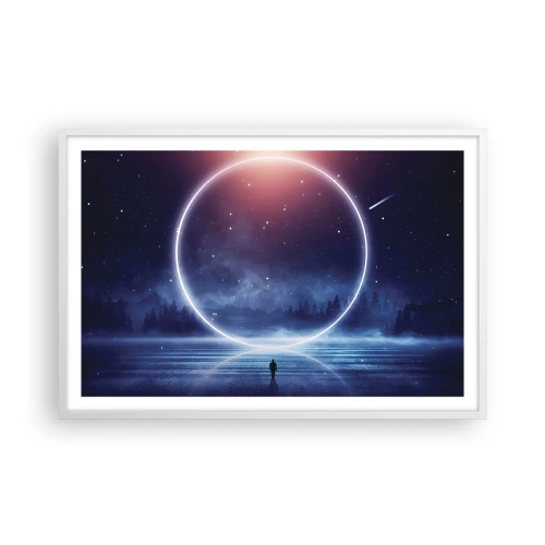 Póster en marco blanco - Ya están aquí... - 91x61 cm