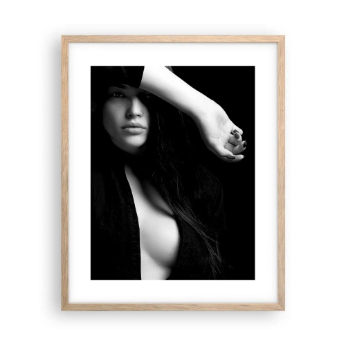 Póster en marco roble claro - Escuela de seducción - 40x50 cm