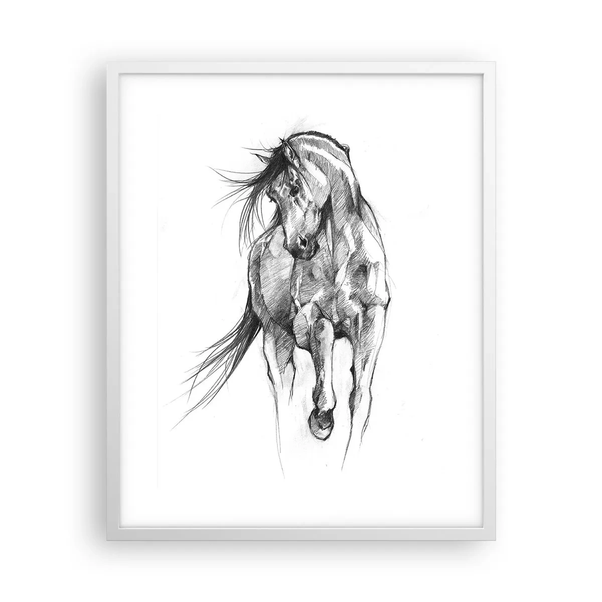 Póster en marco blanco - En un elegante trote - 40x50 cm