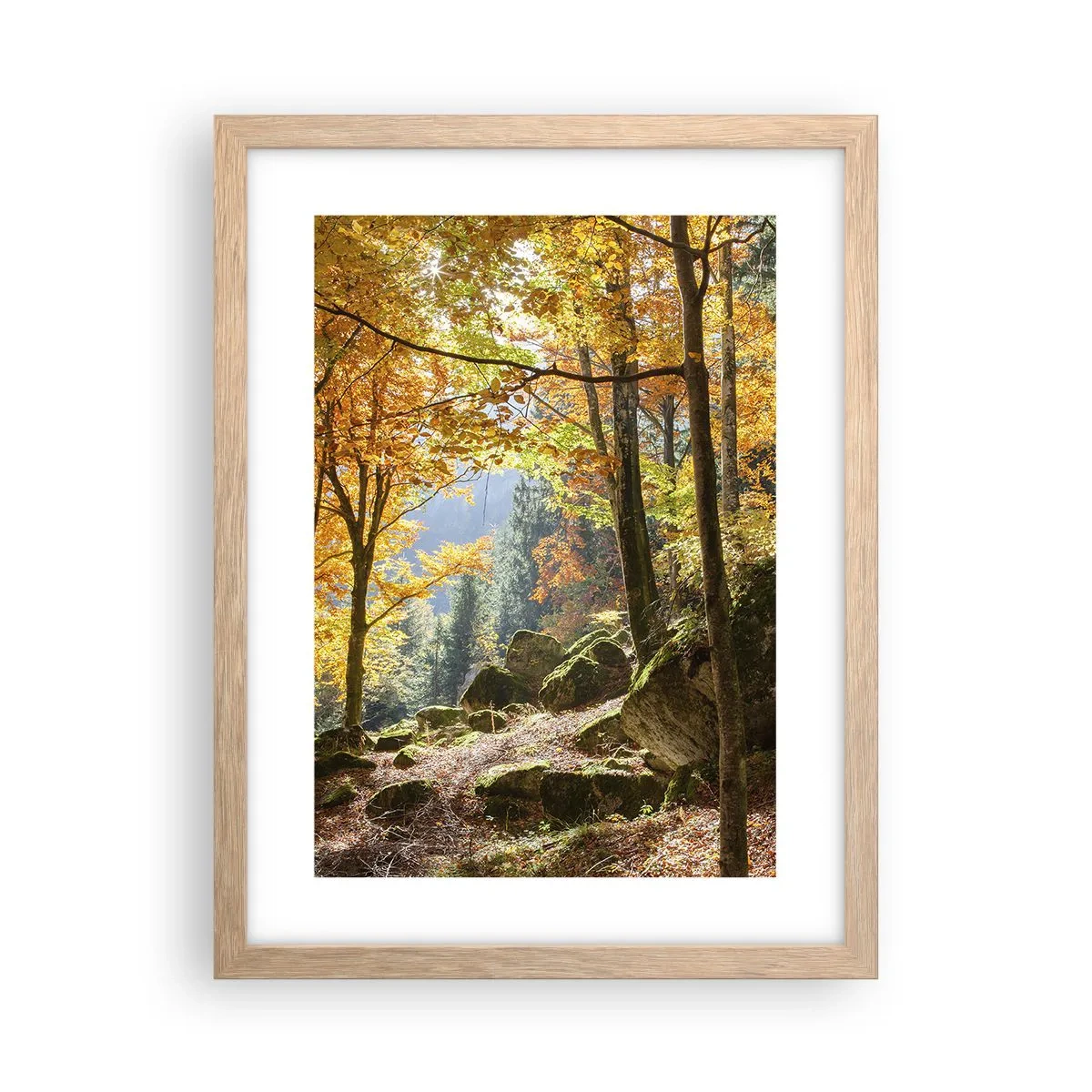 Póster en marco roble claro - Tiempo de descanso - 30x40 cm