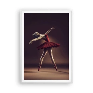 Póster en marco blanco - Primera bailarina - 70x100 cm