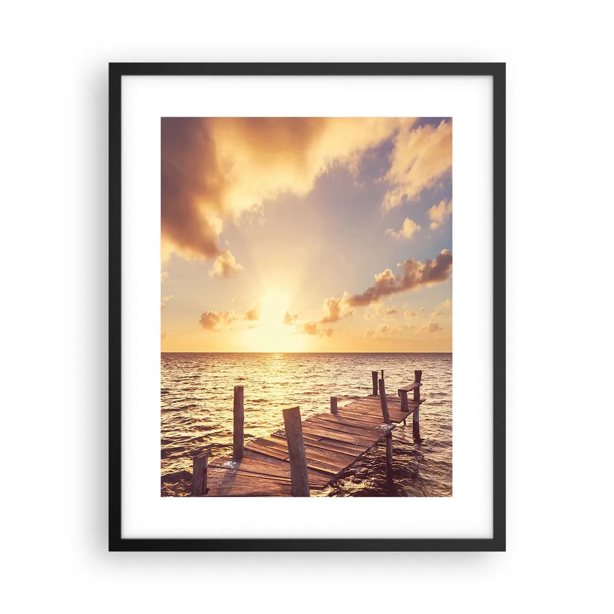 Póster en marco negro - Una tierra dorada de dulzura - 40x50 cm