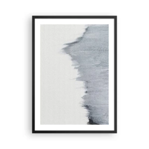 Póster en marco negro - Una composición abstracta en tonos grises con pinceladas dinámicas. - 50x70cm - Una señal misteriosa - Decoración de pared moderna para salón y dormitorio ARTTOR