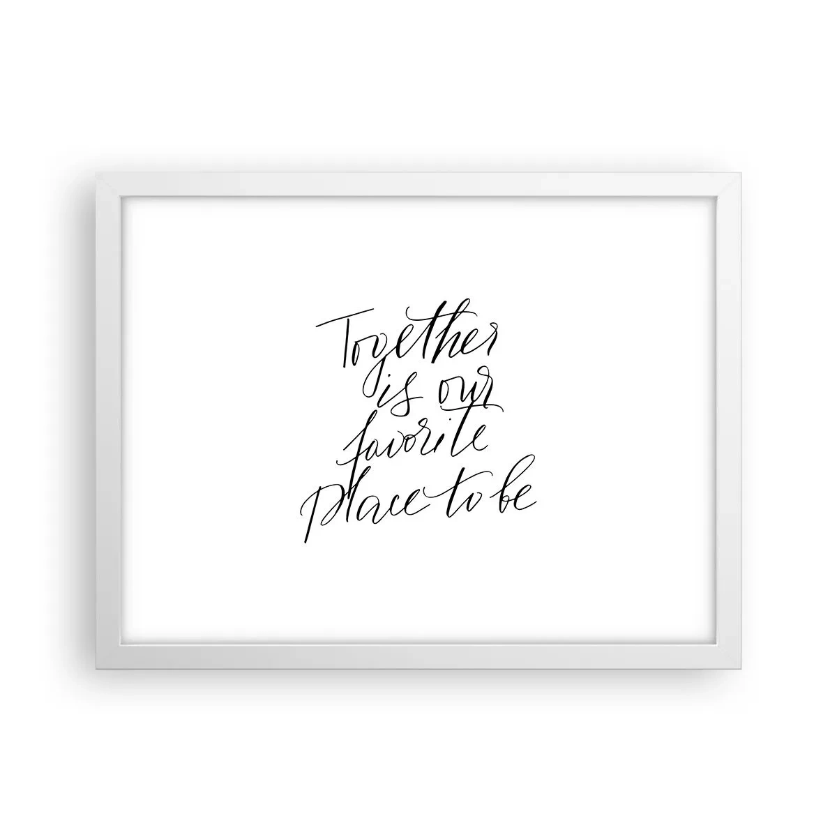 Póster en marco blanco - ¿Tú también lo sientes? - 40x30 cm